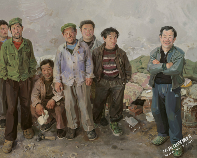忻东旺的画作技法特征