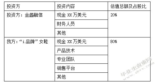 “i品牌”女鞋全球网络销售项目 融资计划书