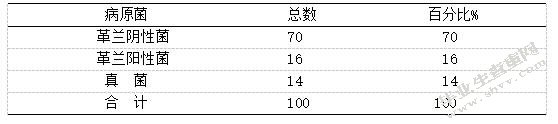 100株病原菌的分类情况