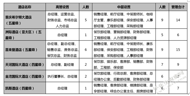 国内高星级酒店组织结构研究以W酒店为例
