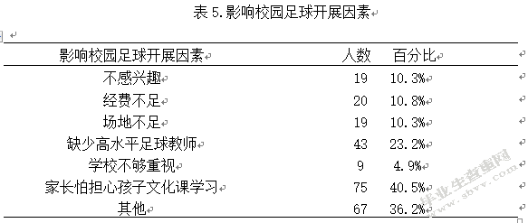 睢宁县小学校园足球开展现状的调查分析