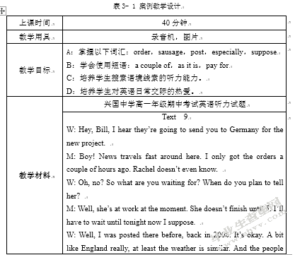 语境化线索理论视域下的高中英语听力教学研究