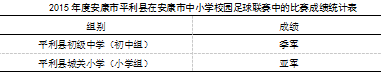 安康市平利县中小学校园足球竞赛现状及发展对策研究
