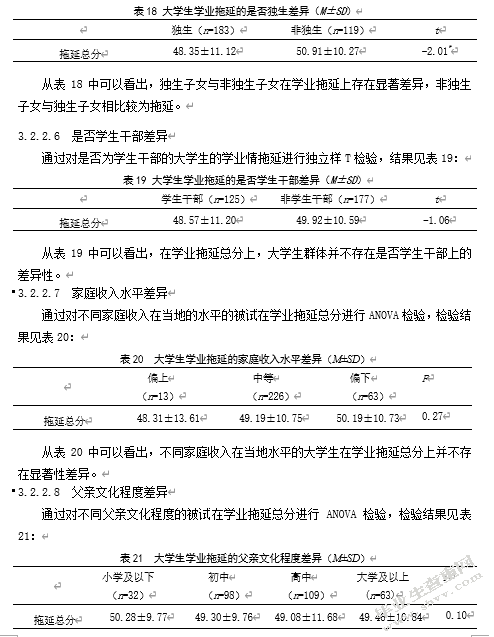 大学生学业情绪与学业拖延的关系研究——成就动机的中介效应