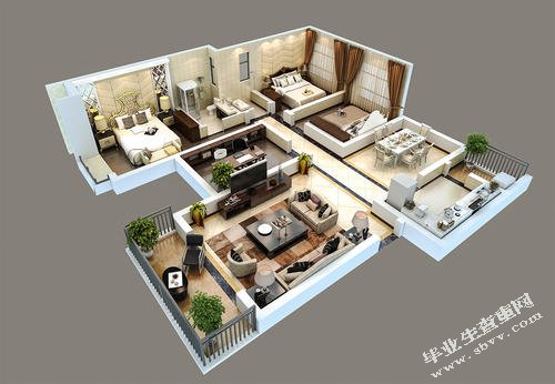 Maya建模在室第中的表现