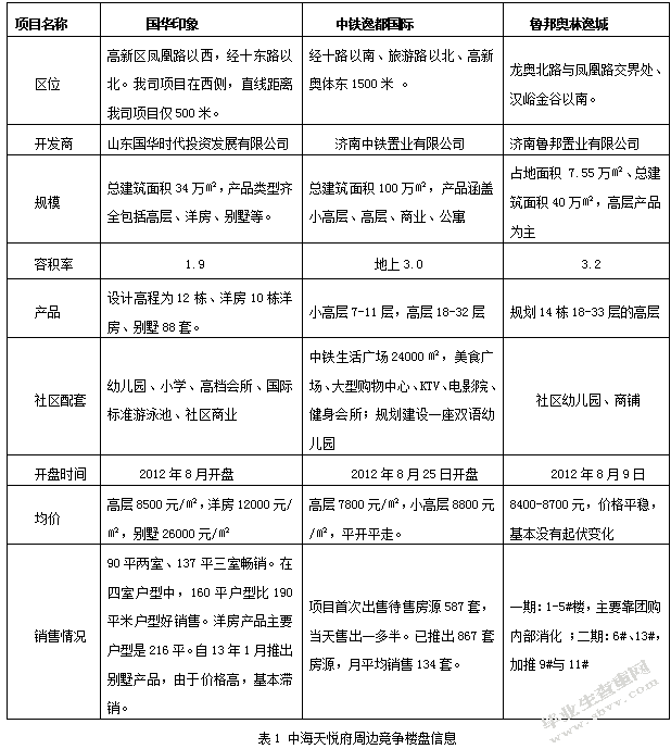 B中海天悦府项目营销策划分析