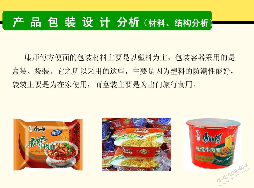 浅谈康师傅方便面的包装策略