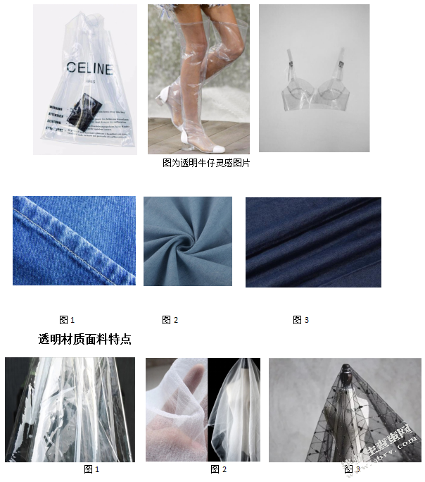 牛仔结合透明材质在服装设计的运用