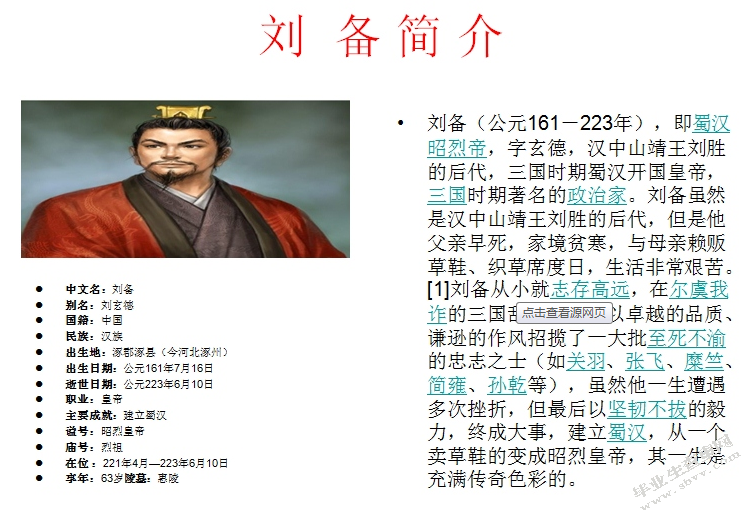 从三国志到三国演义刘备的形象变迁