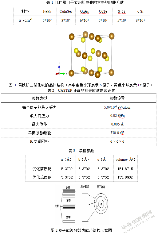 黄铁矿FeS2电子结构与力学性能的密度泛函研究