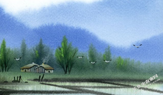 谈美术课水彩画技法的教学