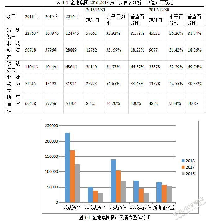 金地集团2018年财务报表分析