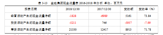 金地集团2018年财务报表分析