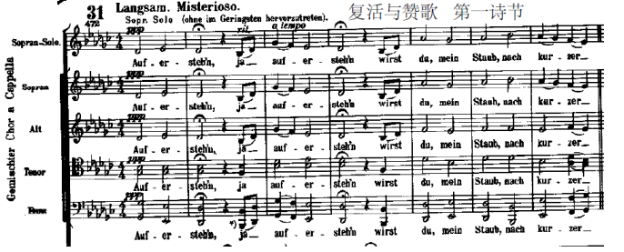 《马勒第二交响曲》第五乐章中合唱片段的作品分析及指挥分析