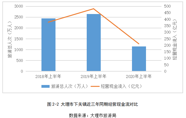 新冠肺炎疫情对大理市下关镇旅游行业经营活动现金流量影响