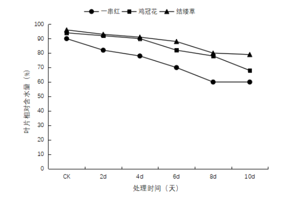 园林植物结缕草、鸡冠花、一串红幼苗对干旱胁迫的生理响应